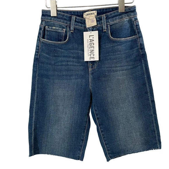 L'Agence Cicely High Rise Bermuda Jean Short Size 25
